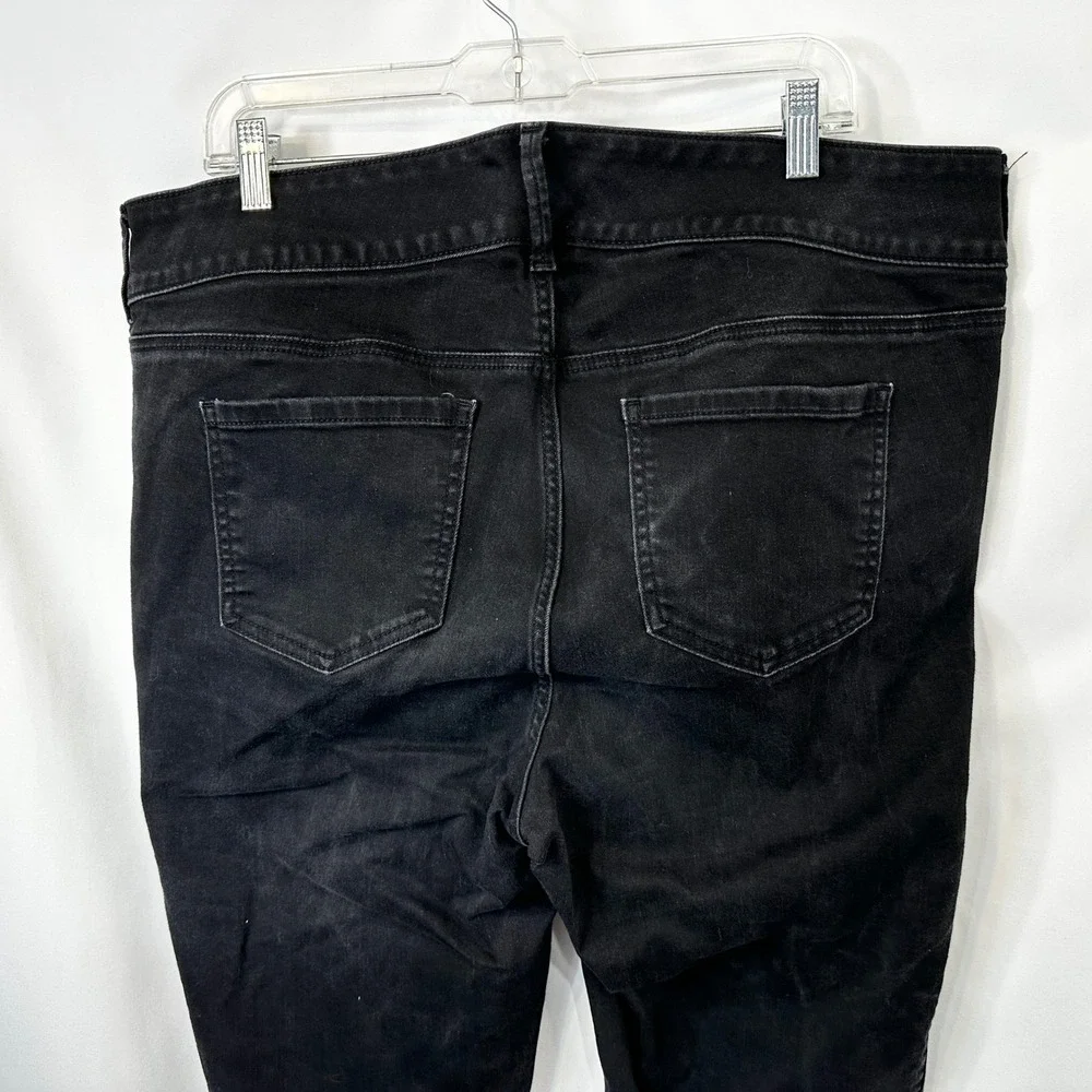 Torrid Plus‎ Size 20 Carpi Jeans Denim Black Super Soft Crop High Rise 1320